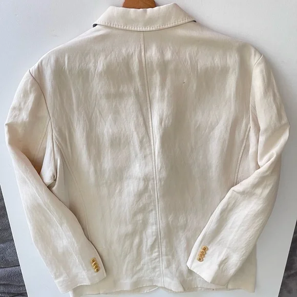 Tommy Bahama Linen Preppy Coastal KhakiJacket Blazer Sports Double Vented Medium